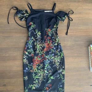 RACHEL Rachel Roy Midi Dress | Navy Floral | Size: 0